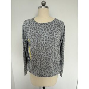 Buffalo David Bitton Womens Long Sleeve Leopard Print Soft Sweater Small NWT